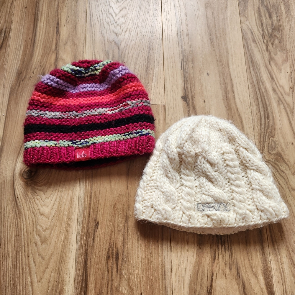 Womens Wool Blend Cable Knit Beanies